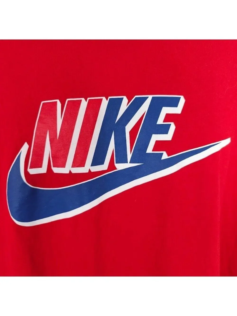 Nike T Shirt Mens Size 2XL Red Big Swoosh Streetwear